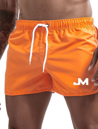 Levi | Sporty Swim Shorts with Contrast Trim – Orange
