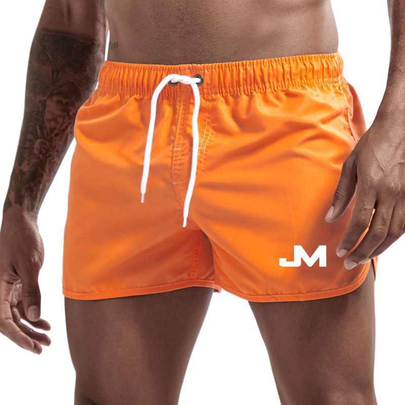 Levi | Sporty Swim Shorts with Contrast Trim – Orange