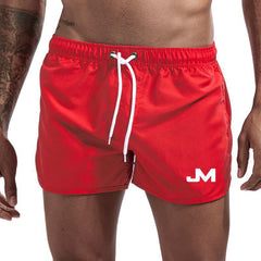Levi | Sporty Swim Shorts with Contrast Trim – Red