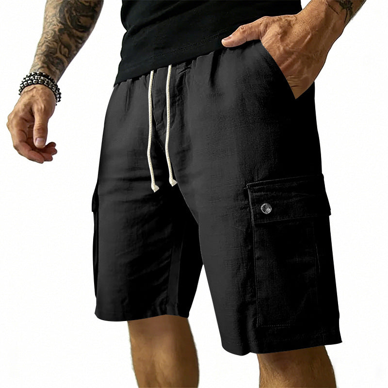 Vance | Lightweight Cargo Pocket Shorts – Black