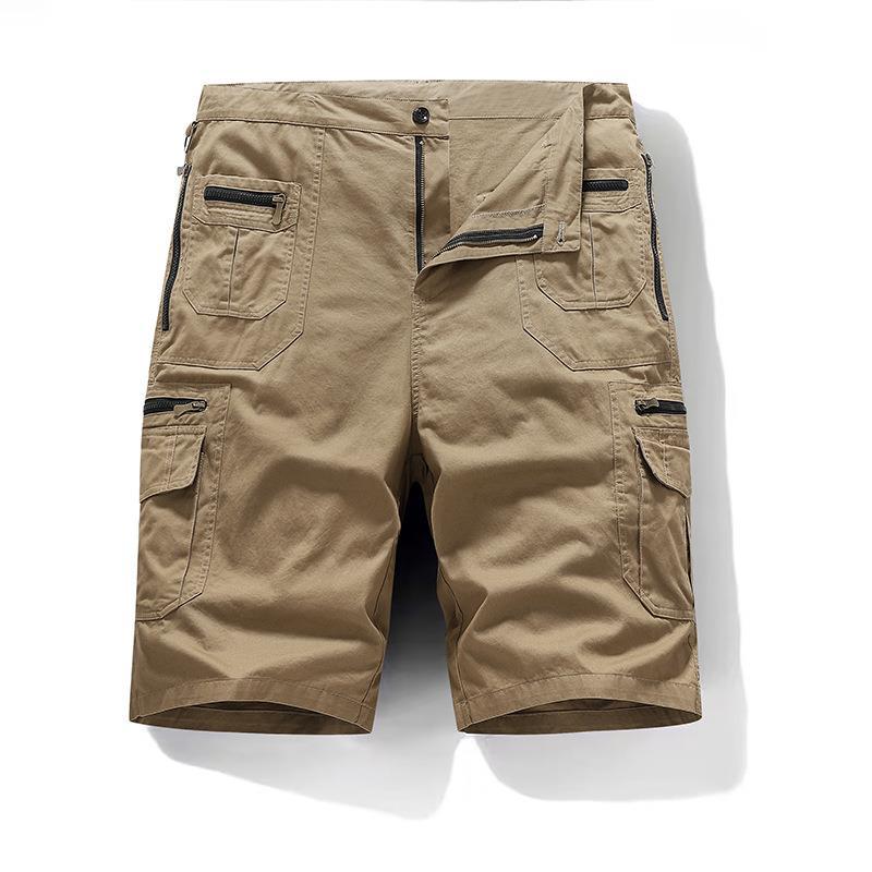 Zane | Men's Bermuda Shorts with Utility Pockets – Khaki