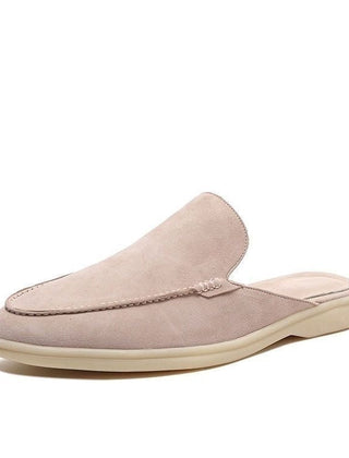 Caspian | Backless Slip-On Casual Loafers – Beige