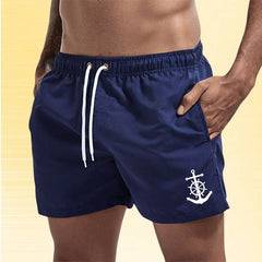Jude | Nautical Swim Shorts with Anchor Detail – Navy