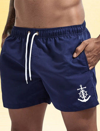 Jude | Nautical Swim Shorts with Anchor Detail – Navy