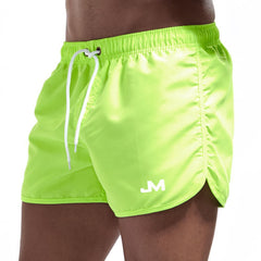 Levi | Sporty Swim Shorts with Contrast Trim – Fruit Green