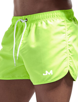 Levi | Sporty Swim Shorts with Contrast Trim – Fruit Green