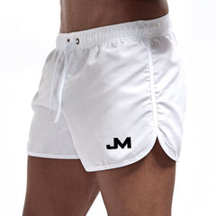Levi | Sporty Swim Shorts with Contrast Trim – White