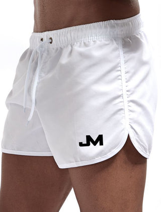Levi | Sporty Swim Shorts with Contrast Trim – White