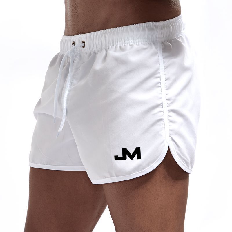 Levi | Sporty Swim Shorts with Contrast Trim – White