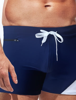 Perry | Athletic Swim Shorts with Nautical Detail – Dark Blue