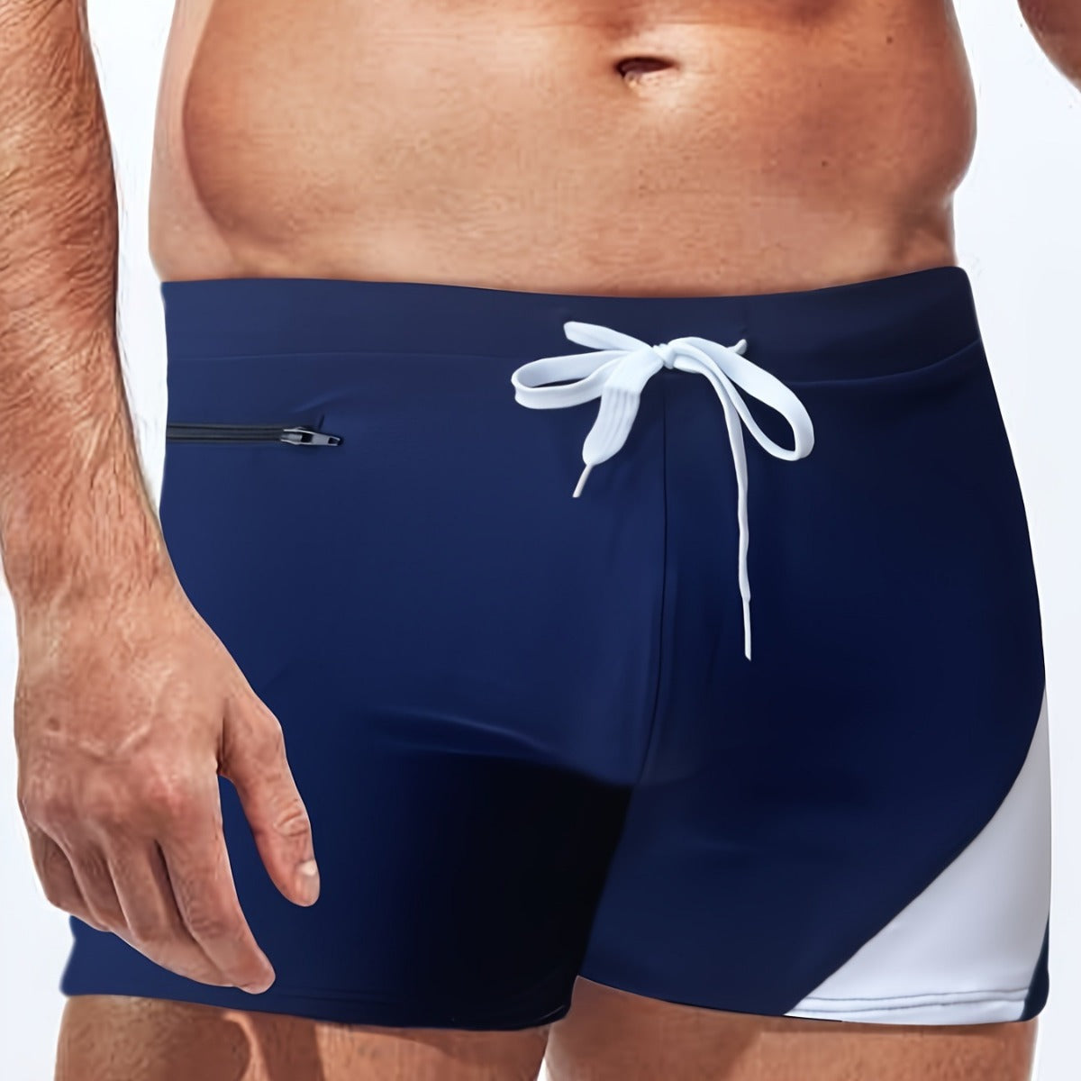 Perry | Athletic Swim Shorts with Nautical Detail – Dark Blue