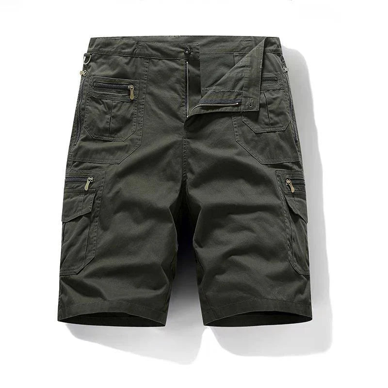 Zane | Men's Bermuda Shorts with Utility Pockets – Military Green
