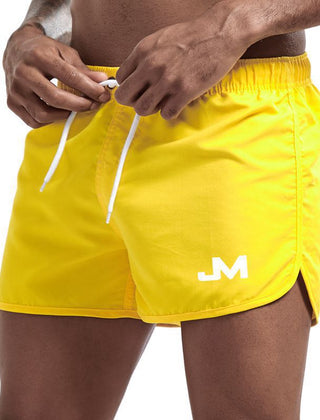 Levi | Sporty Swim Shorts with Contrast Trim – Yellow