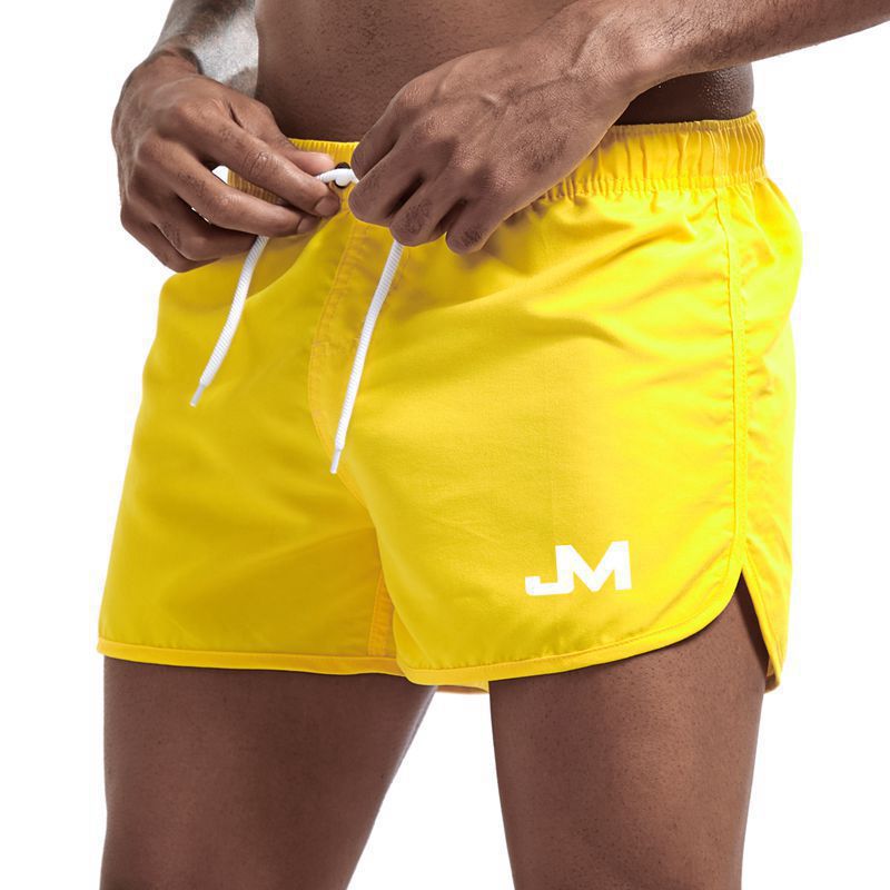 Levi | Sporty Swim Shorts with Contrast Trim – Yellow