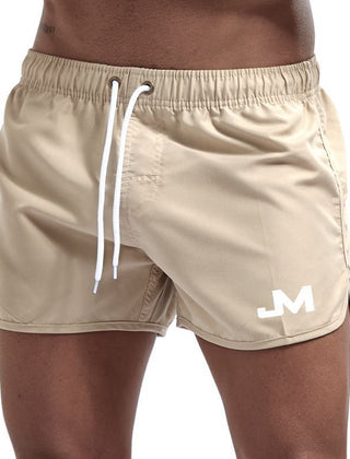 Levi | Sporty Swim Shorts with Contrast Trim – Khaki