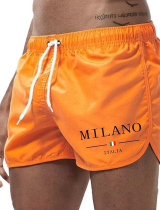 Hamish | Men's Minimalist Swim Shorts – Orange Red