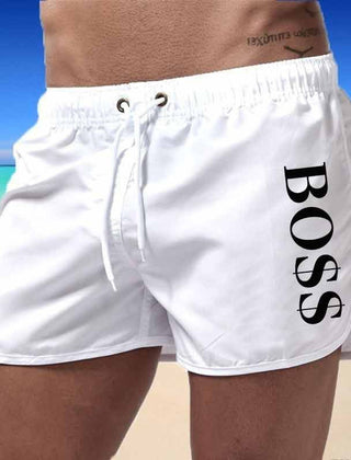 Nico | Swim Shorts with Vertical Detailing – White