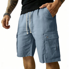 Vance | Lightweight Cargo Pocket Shorts – Peacock Blue