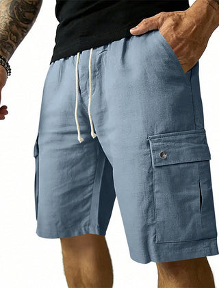 Vance | Lightweight Cargo Pocket Shorts – Peacock Blue