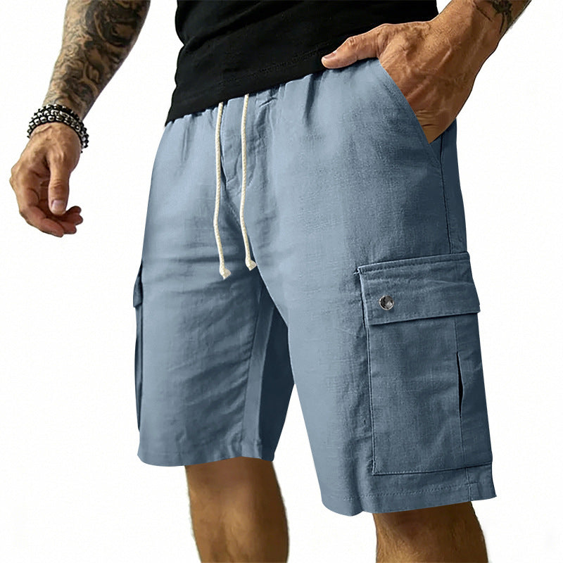 Vance | Lightweight Cargo Pocket Shorts – Peacock Blue