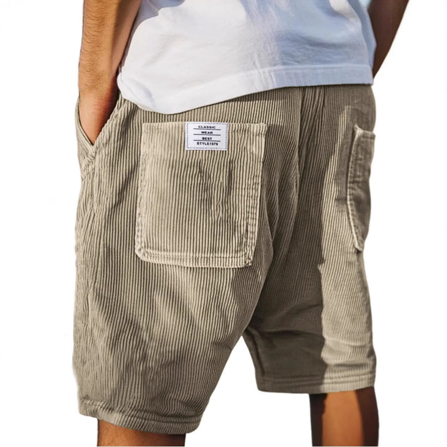 Byron | Soft Corduroy Casual Shorts – Khaki