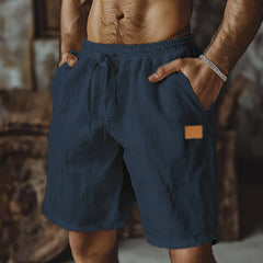 Quill | Relaxed Fit Linen Shorts – Navy