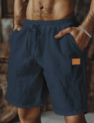 Quill | Relaxed Fit Linen Shorts – Navy