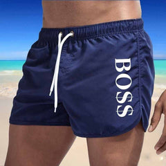 Nico | Swim Shorts with Vertical Detailing – Navy