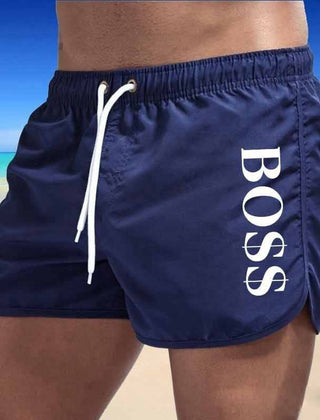 Nico | Swim Shorts with Vertical Detailing – Navy