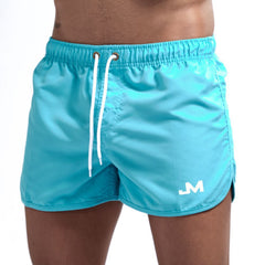 Levi | Sporty Swim Shorts with Contrast Trim – Light Blue