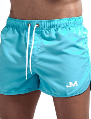 Levi | Sporty Swim Shorts with Contrast Trim – Light Blue