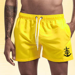 Jude | Nautical Swim Shorts with Anchor Detail – Yellow