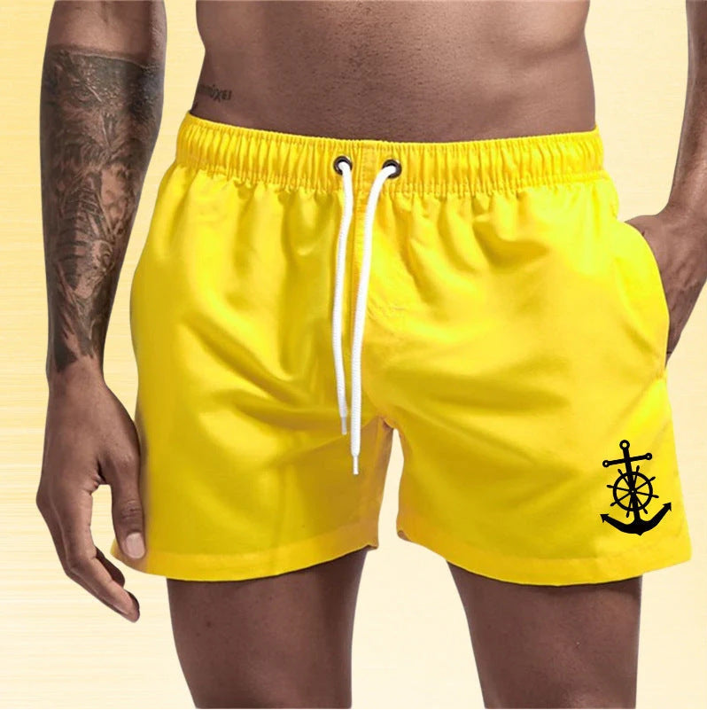 Jude | Nautical Swim Shorts with Anchor Detail – Yellow