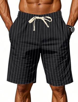 Sterling | Striped Casual Summer Shorts – Black