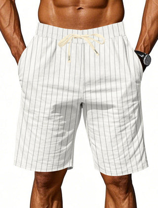 Sterling | Striped Casual Summer Shorts – White