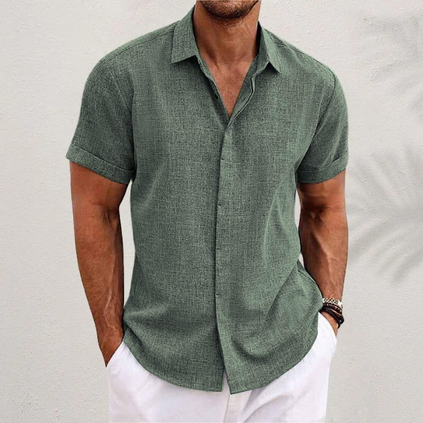 Dexter | Classic Linen Summer Shirt – Green
