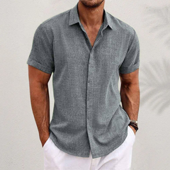 Dexter | Classic Linen Summer Shirt – Grey
