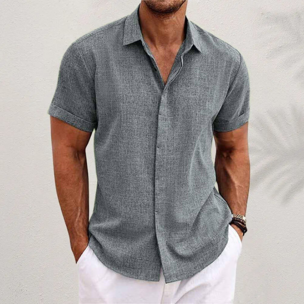 Dexter | Classic Linen Summer Shirt – Grey