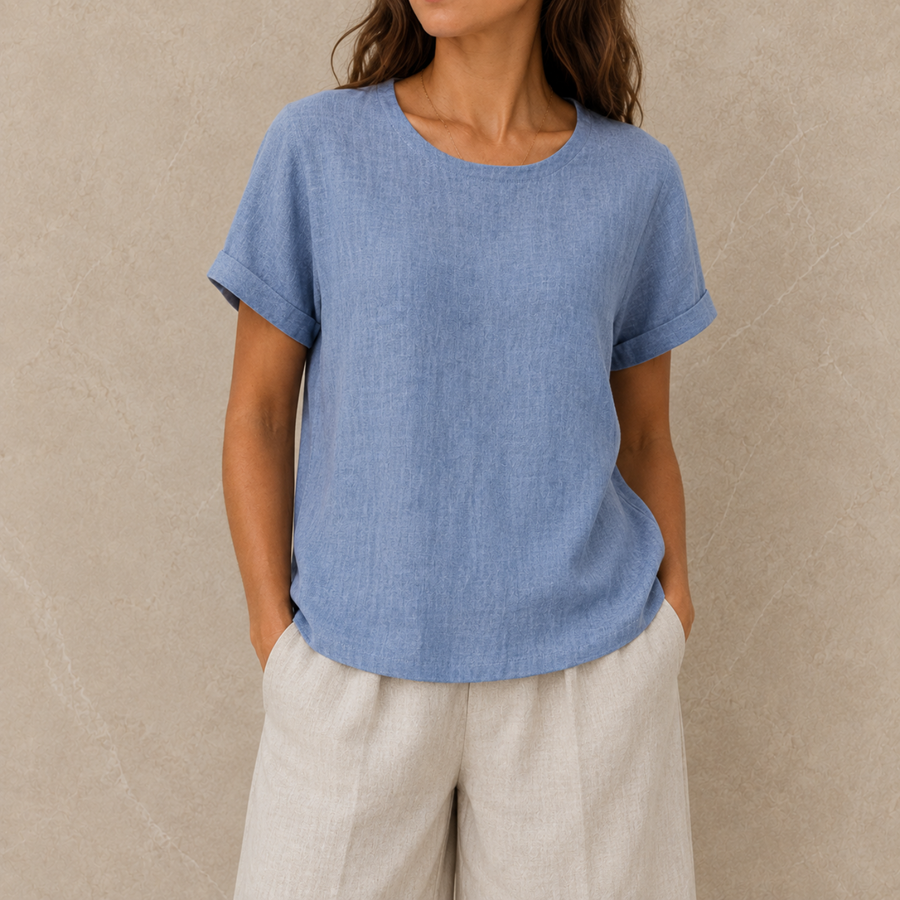 Elena | Women's Relaxed Linen T-Shirt