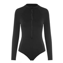 Merryn | Women's Period Long Sleeve Swimsuit with UV Protection – Black