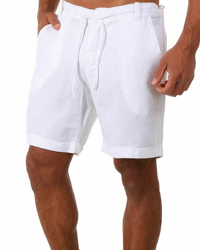 Seb | Three-Quarter Beach Shorts for Summer Days – White