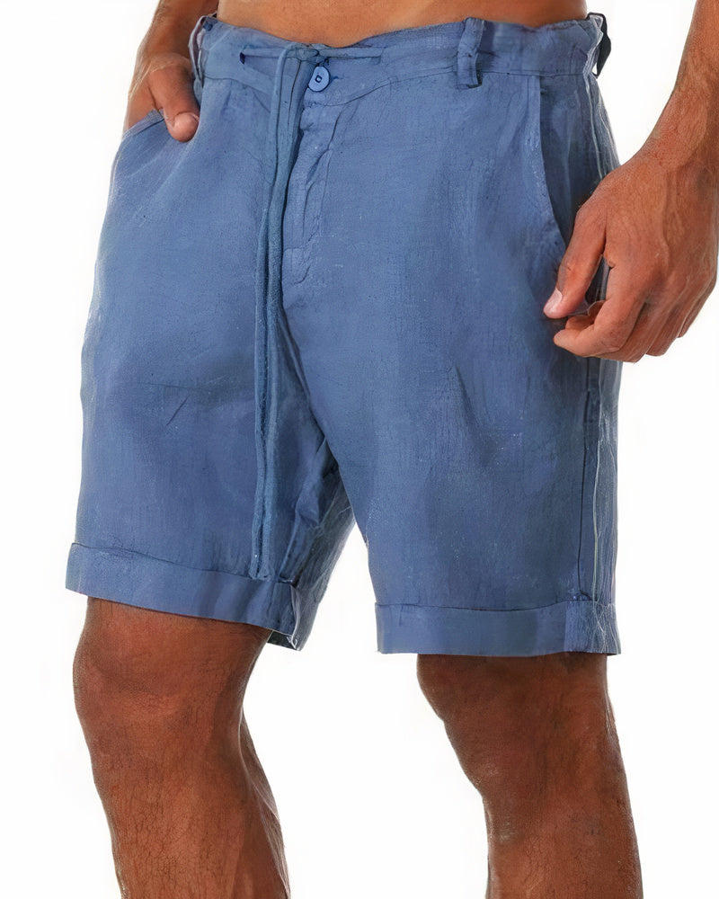 Seb | Three-Quarter Beach Shorts for Summer Days – Blue
