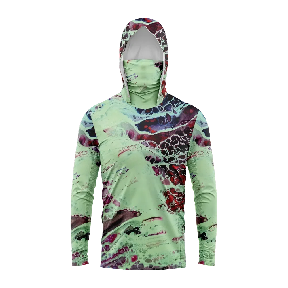 Keane | Men's Hooded Fishing Shirt with UPF 50+ – Mint Marble
