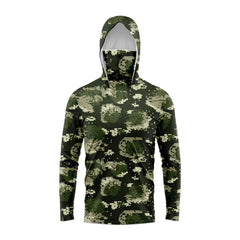 Keane | Men's Hooded Fishing Shirt with UPF 50+ – Green Camo