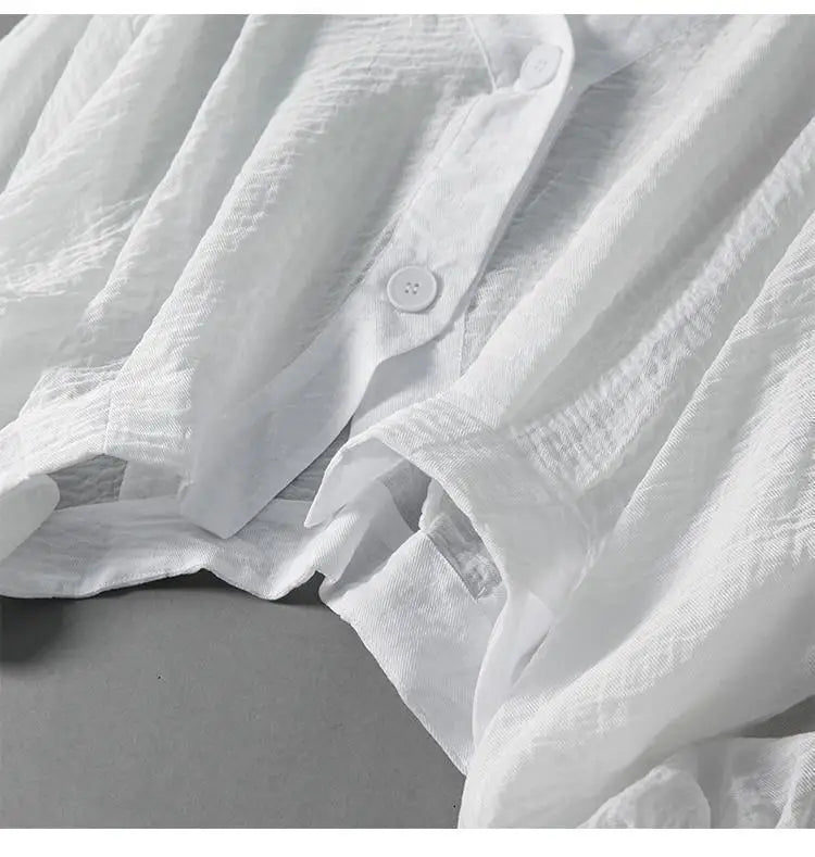 Phoebe | Linen Blend Button Blouse