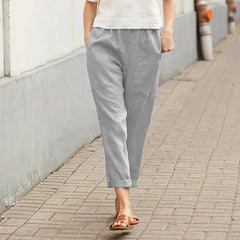 Pippa | Wide Leg Pants with Pockets – Grey