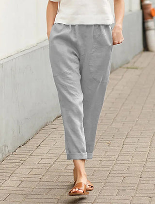 Pippa | Wide Leg Pants with Pockets – Grey