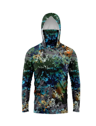 Keane | Men's Hooded Fishing Shirt with UPF 50+ – Reef Camo