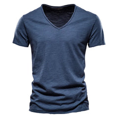Fraser | Soft Cotton Summer T-Shirt – Dark Blue