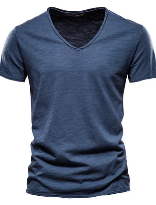 Fraser | Soft Cotton Summer T-Shirt – Dark Blue